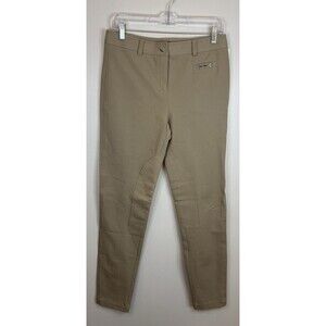 WORTH Tan Riding Pants Equestrian Slim Leg Stretch Women 6 Knee Patches Breeches